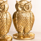 Vintage Medium Brass Gold Tone Owl Bookends