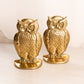 Vintage Medium Brass Gold Tone Owl Bookends