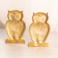 Vintage Medium Brass Gold Tone Owl Bookends