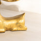 Vintage Medium Brass Laying Deer Pillar Candleholder