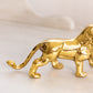 Vintage Medium Brass Lion Figurine