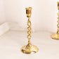 Vintage Medium Brass Open Twist Candlestick
