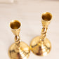 Vintage Medium Brass Open Twist Candlestick