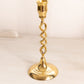 Vintage Medium Brass Open Twist Candlestick