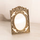 Vintage Medium Brass Picture Frame with Fancy Designs (Made in Italy)