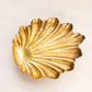 Vintage Medium Brass Shell Dish with 3 Feet