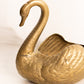 Vintage Medium Brass Swan Planter (Made in Italy)