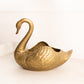 Vintage Medium Brass Swan Planter (Made in Italy)