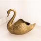 Vintage Medium Brass Swan Planter (Made in Italy)