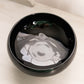 Vintage Medium Circular 3-Toed Black Glass Bowl