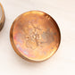 Vintage Medium Circular Copper and Glass Lidded Dish with Floral Details