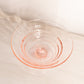 Vintage Medium Circular Pale Pink Glass Footed Bowl