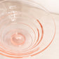 Vintage Medium Circular Pale Pink Glass Footed Bowl