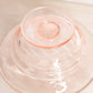 Vintage Medium Circular Pale Pink Glass Footed Bowl