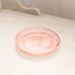 Vintage Medium Circular Shallow Pink Glass Dish