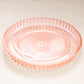 Vintage Medium Circular Shallow Pink Glass Dish