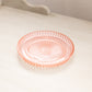 Vintage Medium Circular Shallow Pink Glass Dish