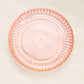 Vintage Medium Circular Shallow Pink Glass Dish