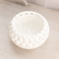 Vintage Medium Circular White Milk Glass Bowl with Lattice Edge