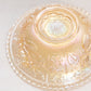 Vintage Medium Clear Orange Iridescent Glass Floral Rose Bowl