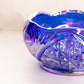 Vintage Medium Cobalt Blue Iridescent Carnival Glass Bowl