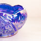 Vintage Medium Cobalt Blue Iridescent Carnival Glass Bowl