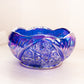 Vintage Medium Cobalt Blue Iridescent Carnival Glass Bowl