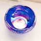 Vintage Medium Cobalt Blue Iridescent Carnival Glass Bowl