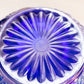 Vintage Medium Cobalt Blue Iridescent Carnival Glass Bowl