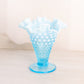 Vintage Medium Cone Shaped Blue Fenton Hobnail Opalescent Glass Vase