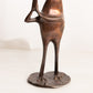 Vintage Medium Copper Bronze Tone Frog Candlestick
