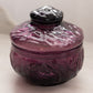 Vintage Medium Dark Purple Glass Driftwood Lidded Dish
