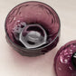 Vintage Medium Dark Purple Glass Driftwood Lidded Dish