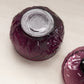 Vintage Medium Dark Purple Glass Driftwood Lidded Dish