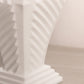 Vintage Medium Diamond Shaped White Milk Glass Footed Vase