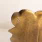 Vintage Medium Gold Tone Metal Dogwood Floral Bookends