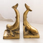 Vintage Medium Gold Tone Whale Bookends