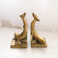 Vintage Medium Gold Tone Whale Bookends