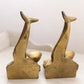 Vintage Medium Gold Tone Whale Bookends