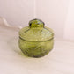 Vintage Medium Green Glass Driftwood Lidded Dish