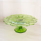Vintage Medium Green Glass Quintec Cake Stand