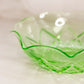 Vintage Medium Green Hazel-Atlas Diamond Arches Uranium Glass Bowl