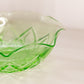 Vintage Medium Green Hazel-Atlas Diamond Arches Uranium Glass Bowl