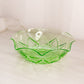 Vintage Medium Green Hazel-Atlas Diamond Arches Uranium Glass Bowl