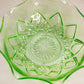 Vintage Medium Green Hazel-Atlas Diamond Arches Uranium Glass Bowl