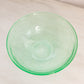 Vintage Medium Green Uranium Glass Bowl w/ Strawberry Designs (Glows)