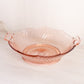 Vintage Medium Imperial Pink Depression Glass Twisted Optic Bowl