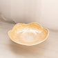 Vintage Medium Iridescent Marigold on Milk Glass Floral Shallow Bowl