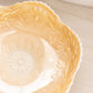 Vintage Medium Iridescent Marigold on Milk Glass Floral Shallow Bowl