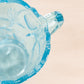 Vintage Medium Light Blue Vase with 2 Handles and Strawberries